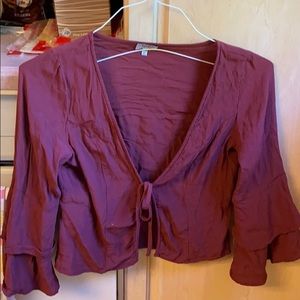 Maroon crop top toni - medium